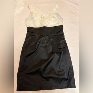 Black and white cocktail dress